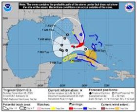 Monday Practices Canceled Due to Hurricane Eta
